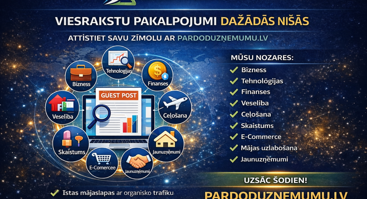 Viesrakstu (Guest Posting) pakalpojumi dažādās nišās – attīstiet savu zīmolu ar pardoduznemumu.lv