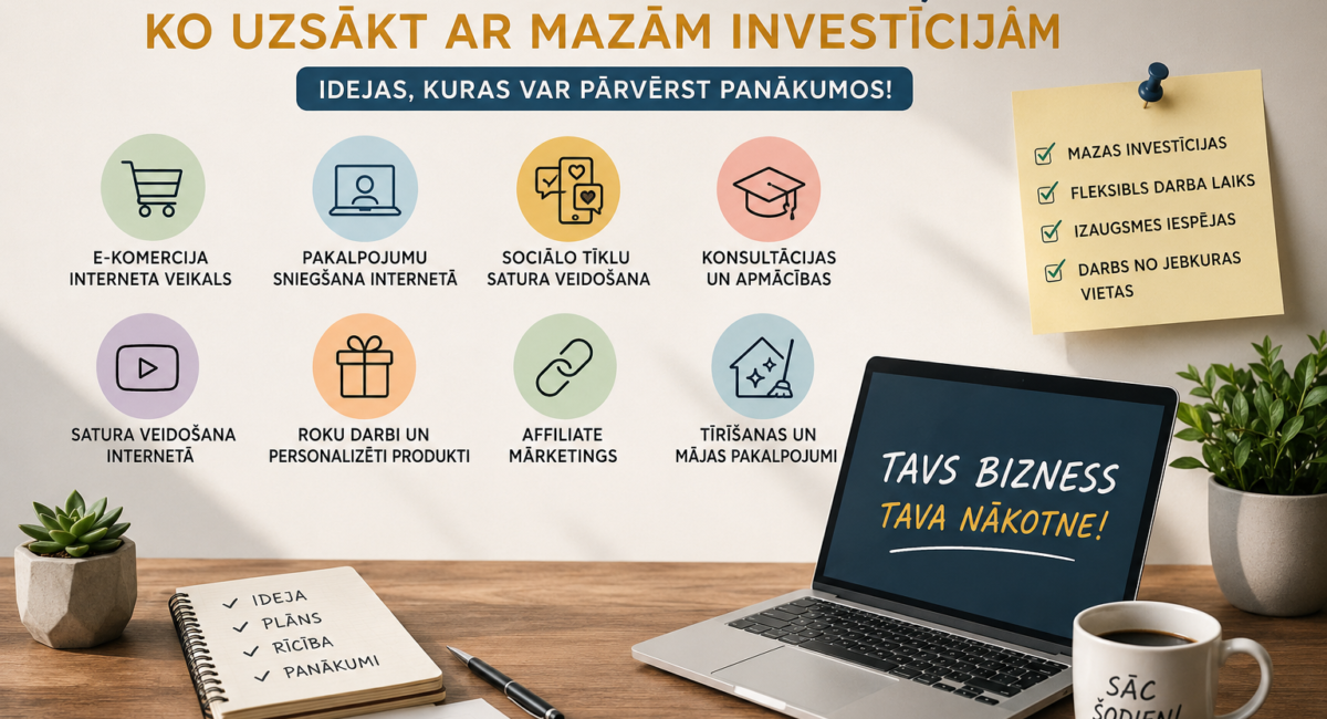 Vieglākie biznesi, ko uzsākt ar nelielām investīcijām