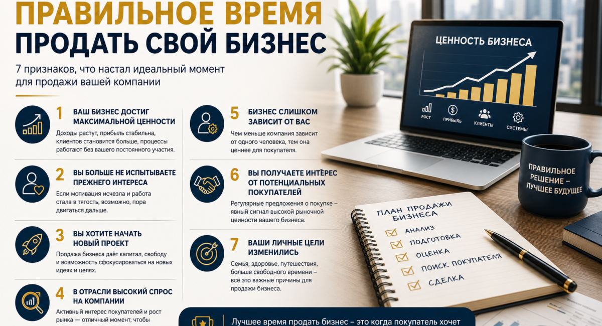 Как понять, что пришло правильное время продать свой бизнес