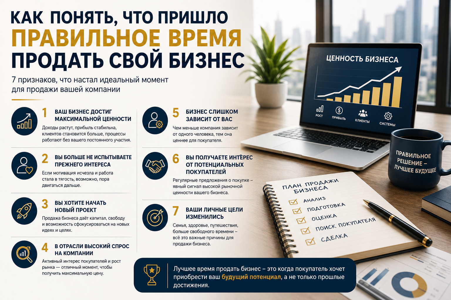 Как понять, что пришло правильное время продать свой бизнес