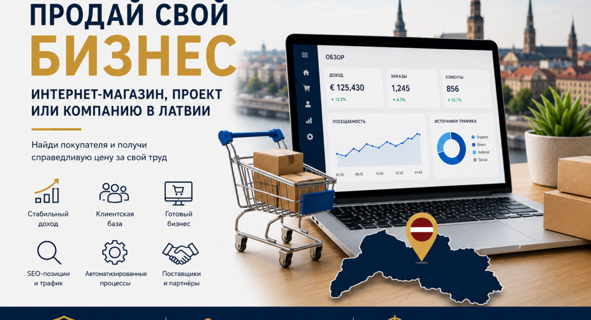 Как успешно продать бизнес, бизнес-проект или интернет-магазин в Латвии?