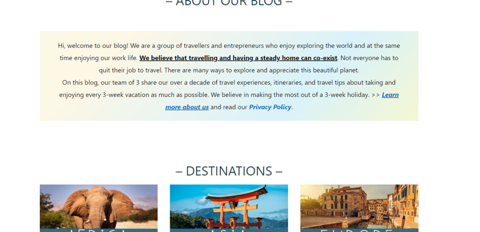Website | Travel