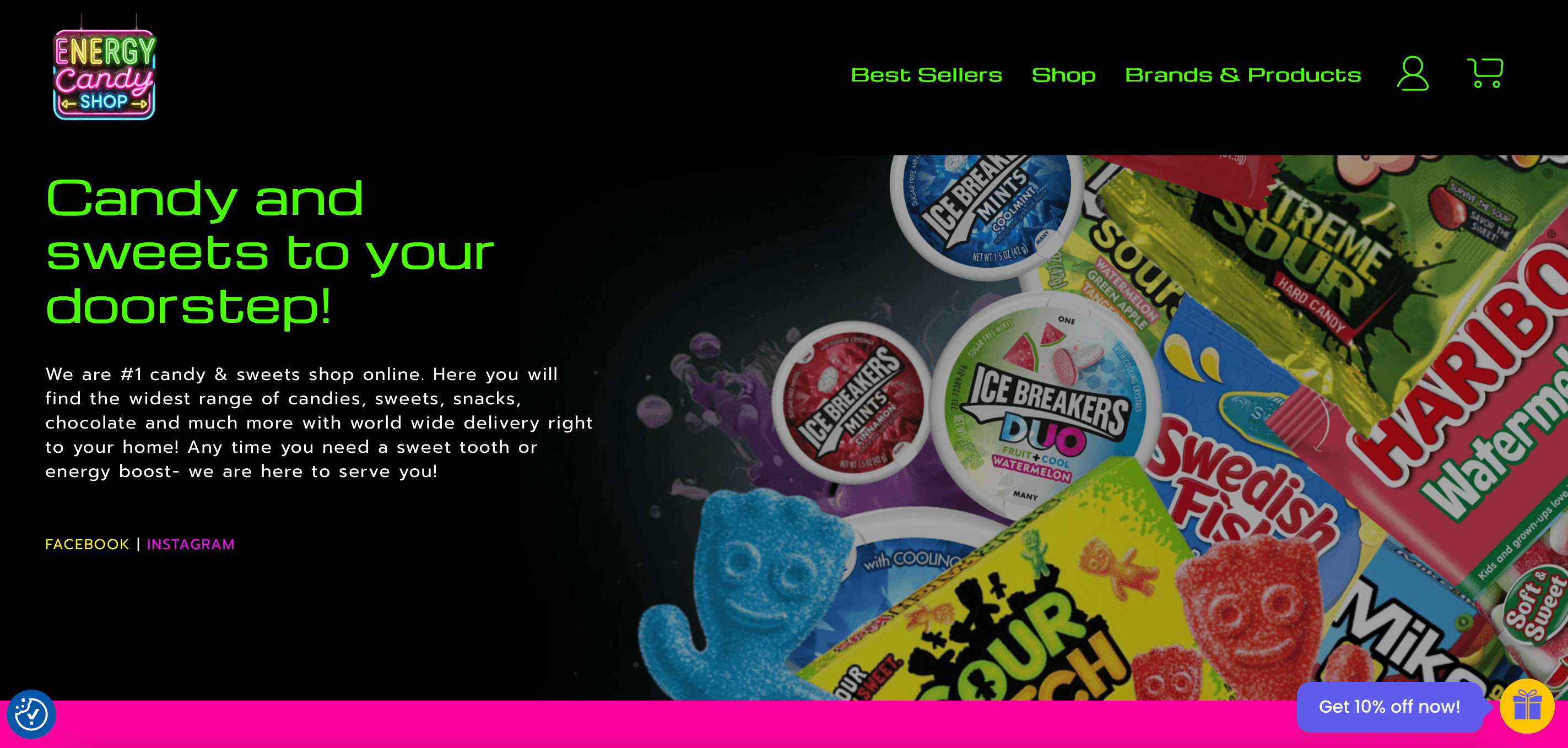 Pārdod e-kommercijas candy shop