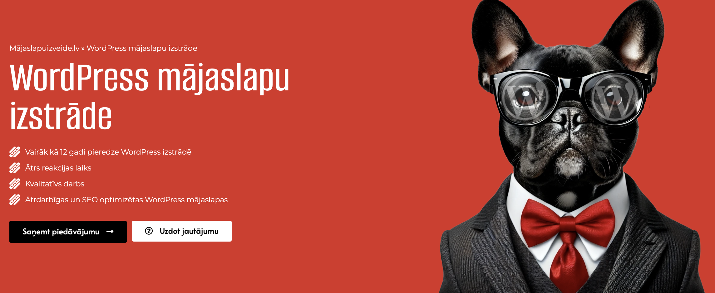 WordPress mājaslapu un interneta veikalu izstrāde