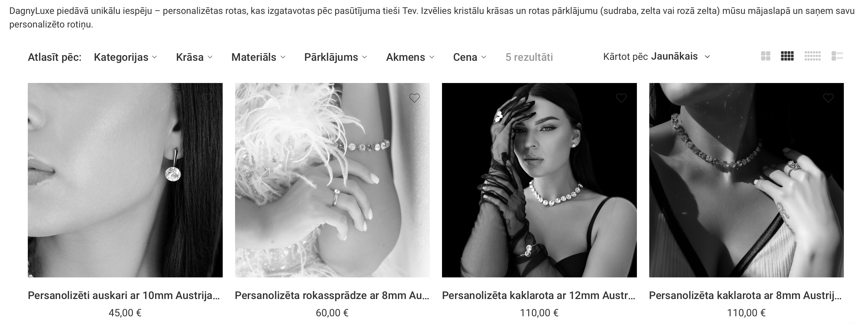 Ražojam un radam rotas, juvelierizstrādājumus