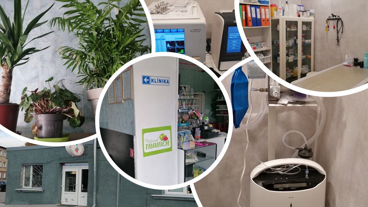 Veterinārā klīnika, zooveikals/aptieka, e veikals