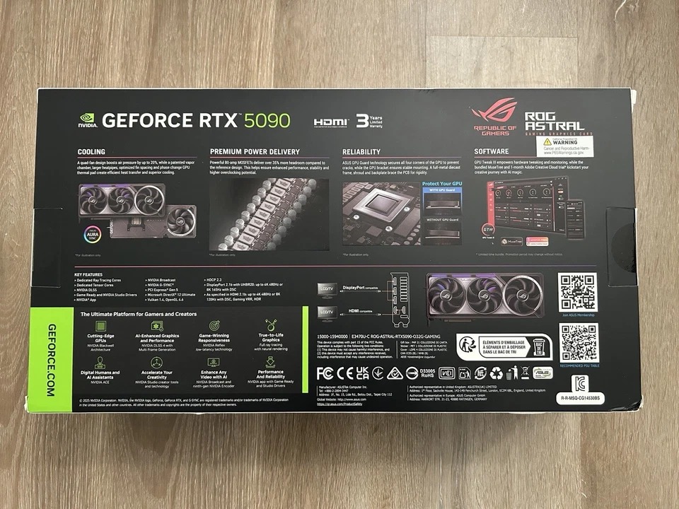 Pārdodu ASUS ROG Astral GeForce RTX 5090 32GB vairumtirdzniecībā