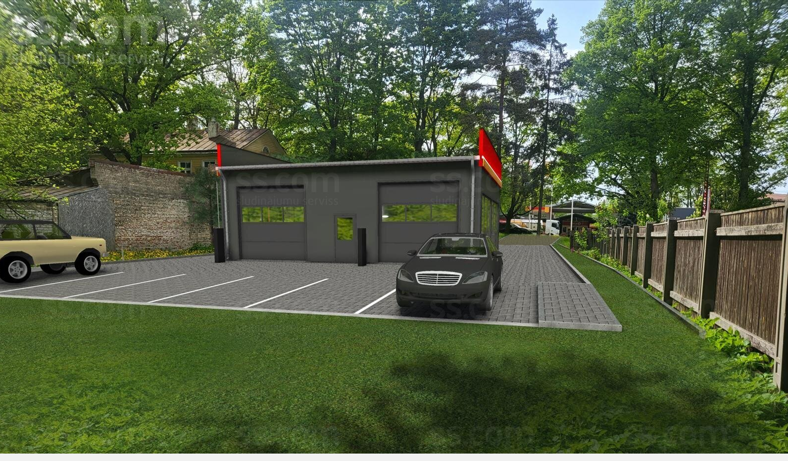 komercapbūves zeme ar apstiprinātu automazgātuves projektu