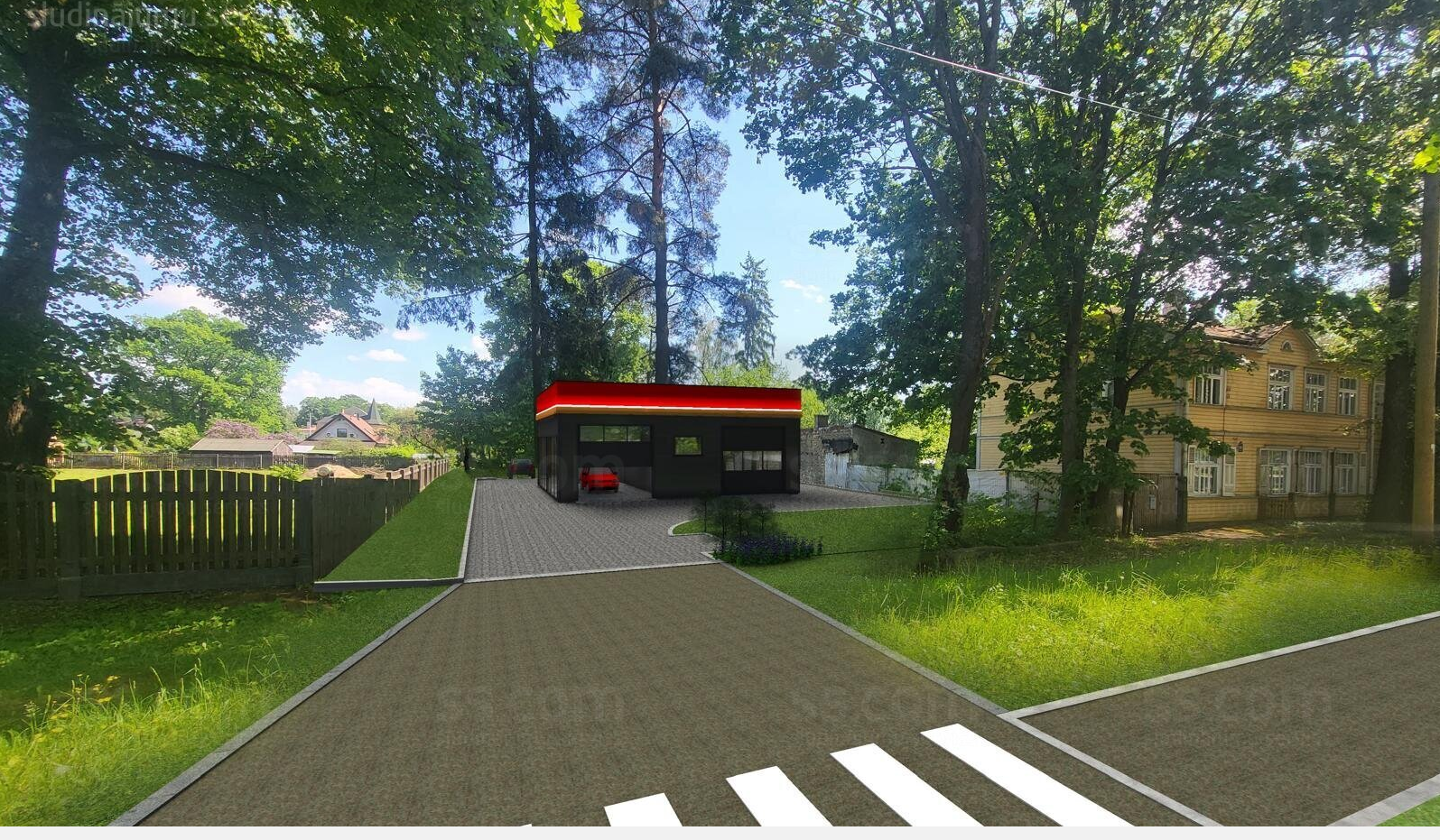 komercapbūves zeme ar apstiprinātu automazgātuves projektu