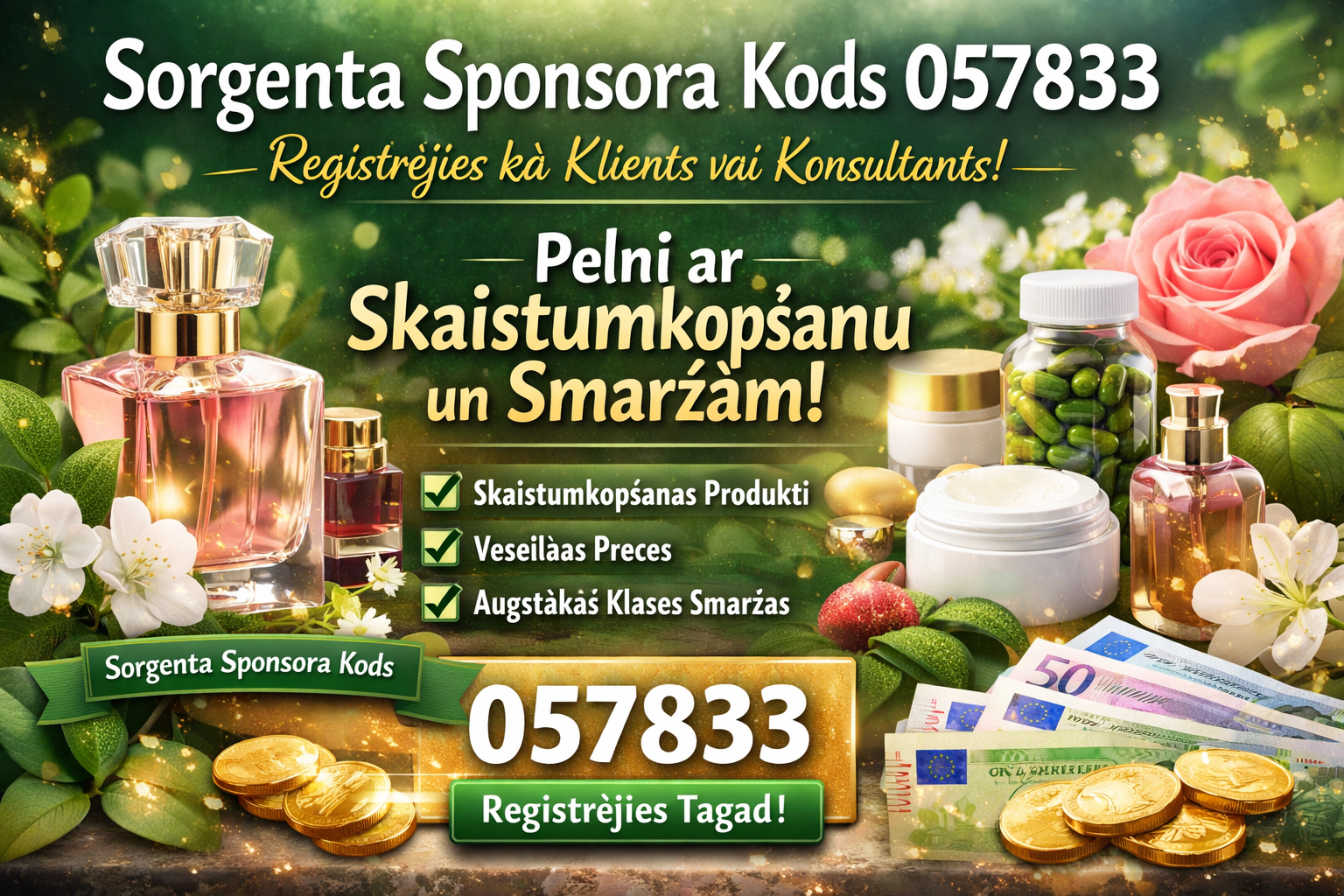 Pievienojies Sorgenta Latvija – Reģistrējies kā Klients vai Konsultants ar Kodu 057833