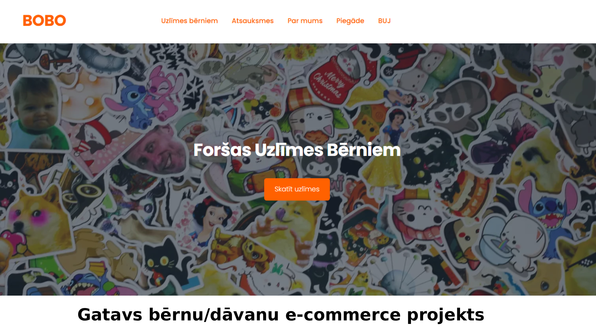 Pārdodu strādājošu interneta veikalu un zīmolu BOBO