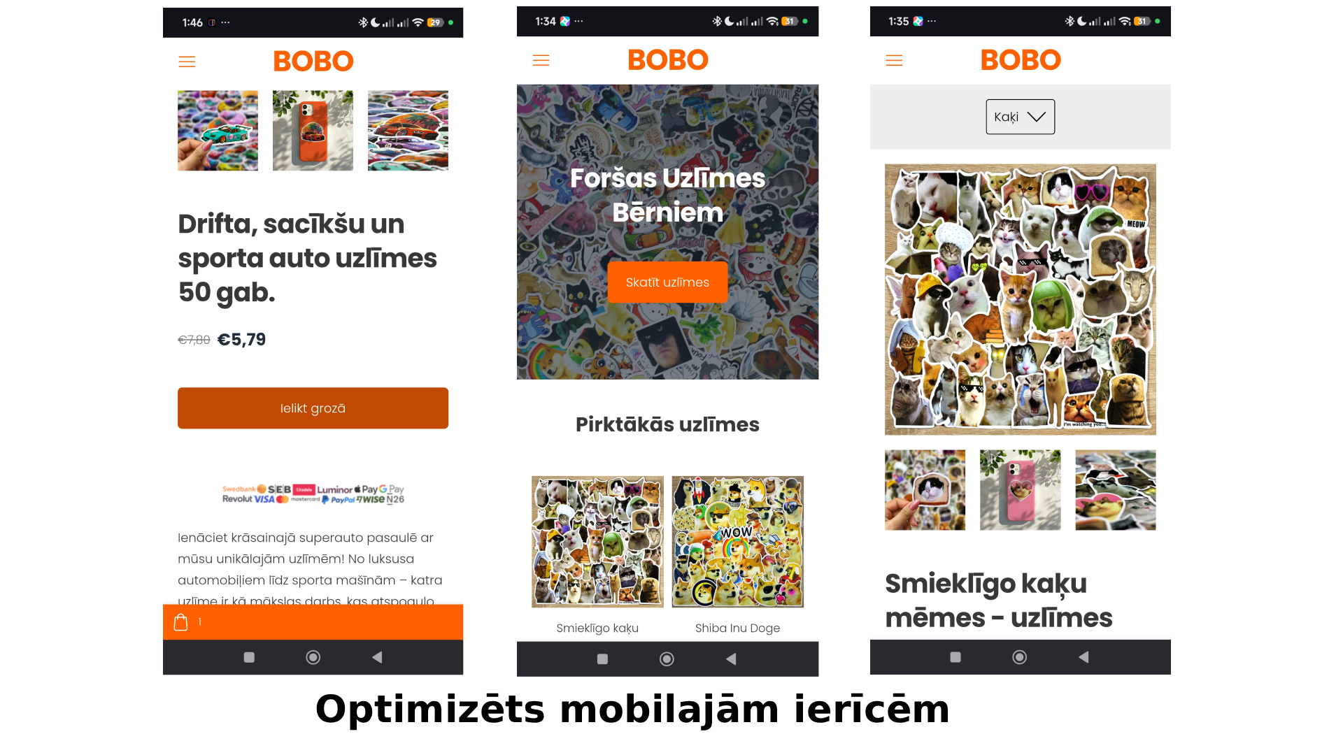 Pārdodu strādājošu interneta veikalu un zīmolu BOBO