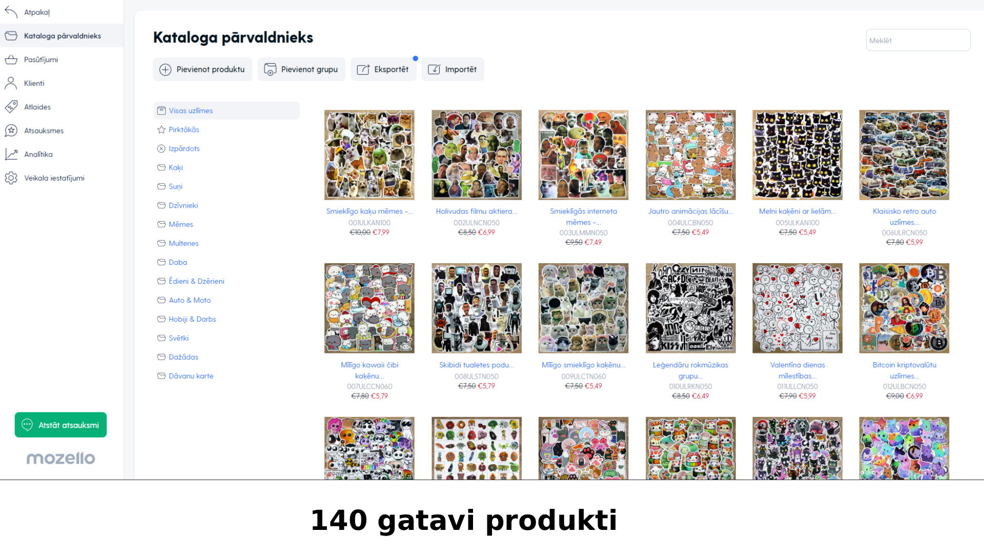 Pārdodu strādājošu interneta veikalu un zīmolu BOBO